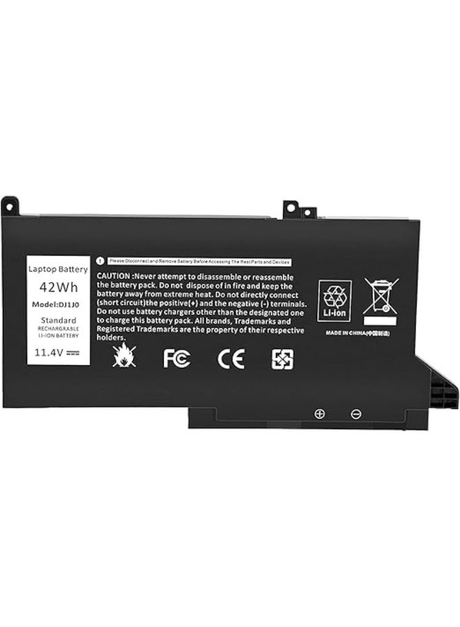 بطارية لابتوب 42WH DJ1J0 PGFX4 لأجهزة ديل لاتيتيود 7280 7290 7380 7390 7480 7490 بطارية ليثيوم أيون 451-BBZL PGFX4 ONFOH DJ1JO بطارية 6 خلايا - Image 1